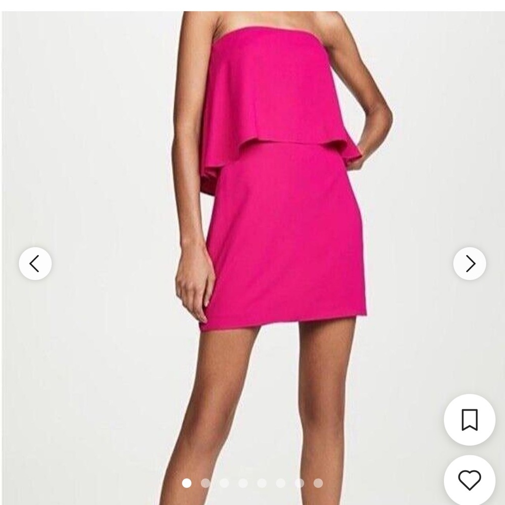 Amanda Uprichard Topanga Fuschia Mini Dress